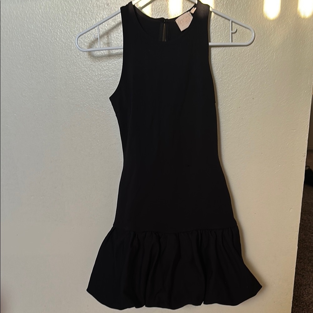 Elegant Black Sleeveless Mini Dress